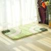 Amagical Microfiber Rug 3 Piece Bath Mat Set Pedestal Lid Toilet Cover Rug Bath Mat (Green) view 4