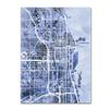 Trademark Fine Art Chicago City Street Map B&W by Michael Tompsett, 18x24-Inch view 1