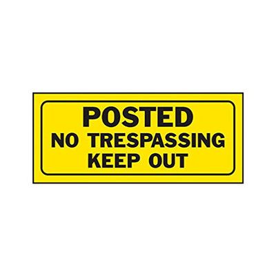 Hy-Ko English Posted No Trespassing Keep Out Sign Plastic 6 in. H x 14 in. W