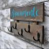 Coat Rack Rustic Wood Coat Rack With 5 Hooks view 2