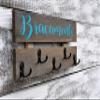 Coat Rack Rustic Wood Coat Rack With 5 Hooks view 4