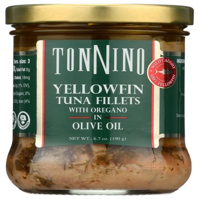 Tonnino Tuna Tuna Fillets - with Oregano in Olive Oil - 6.7 oz - case of 6