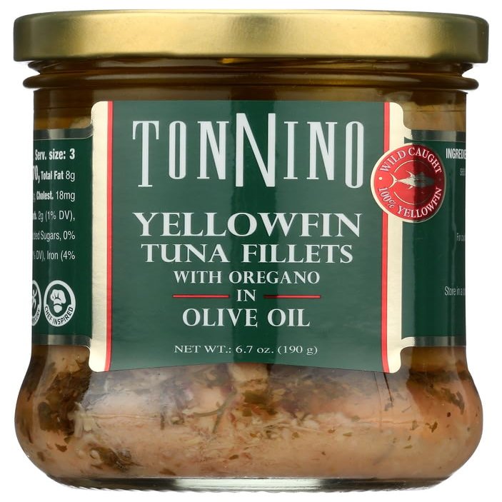 Tonnino Tuna Tuna Fillets - with Oregano in Olive Oil - 6.7 oz - case of 6