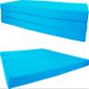 D&D Futon Furniture Portable Trifold Mattress, Foldable Foam Mattresses Small Space Saving Guest, Floor Fold Out Bed Ottoman, 4 inch Folding Cushion Pad Camping RV (Queen Size 4x60x80, Turquoise) view 1