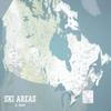 Canada Ski Resorts Map 24x36 Poster (Natural Earth) view 1