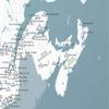 Canada Ski Resorts Map 24x36 Poster (Natural Earth) view 3