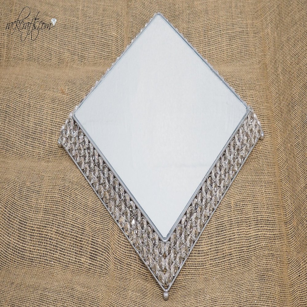 rackcrafts.com Acyrlic Crystal Square Platform Table Centerpiece Cake Stand Figurine Mount Wedding Home Decor