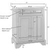 BOWERY HILL Traditional Wood Kitchen Island in Black/Natural view 3