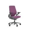 Steelcase Gesture Task Chair: Shell Back - Sterling Dark Solid Frame/Base/Merle Accent - Standard Carpet Casters view 1