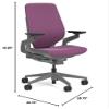 Steelcase Gesture Task Chair: Shell Back - Sterling Dark Solid Frame/Base/Merle Accent - Standard Carpet Casters view 3