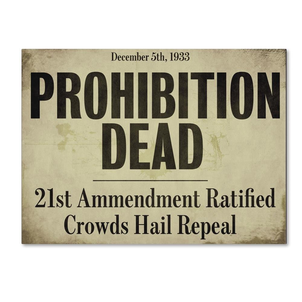 Trademark Fine Art ALI4160-C1824GG "Prohibition" Dcor, 18x24"