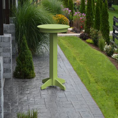 A & L Furniture Round bar Table Without Hole, Lime