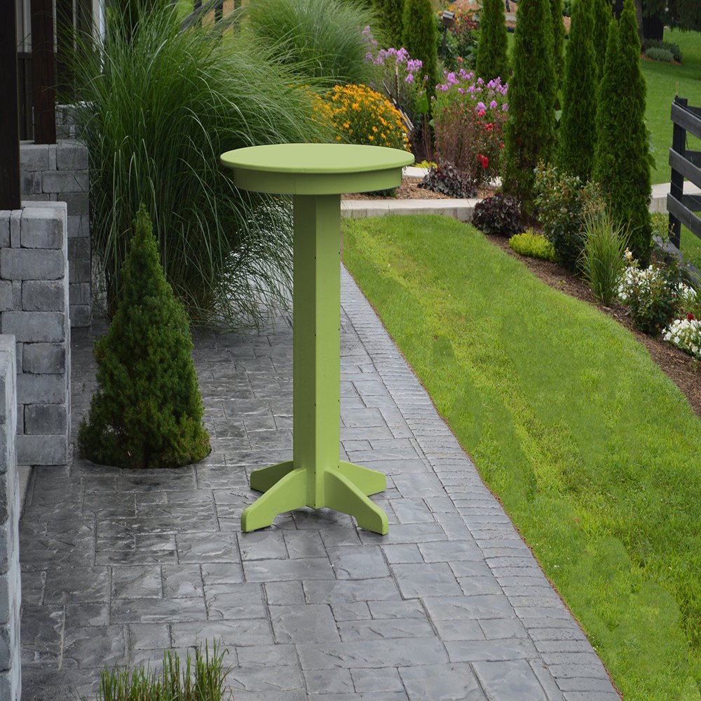 A & L Furniture Round bar Table Without Hole, Lime