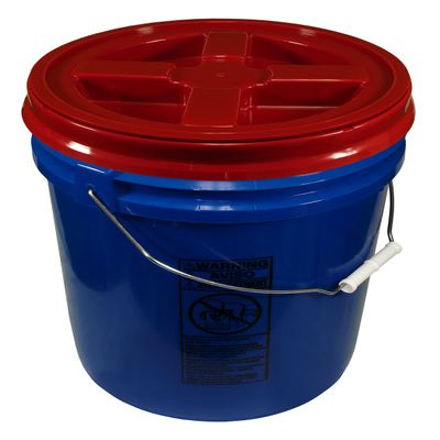Blue 5 Gallon 90 mil Bucket with Gamma Seal Lid (Red)