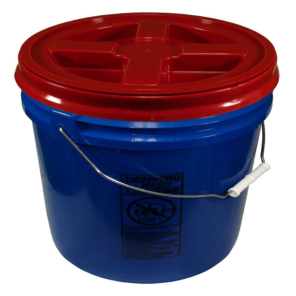 Blue 5 Gallon 90 mil Bucket with Gamma Seal Lid (Red)