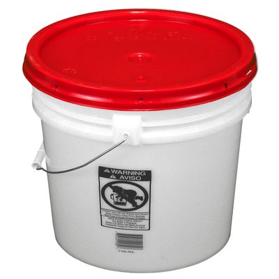 Natural 5 Gallon 90 mil Bucket with Snap On Lid (Red)