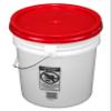 Natural 5 Gallon 90 mil Bucket with Snap On Lid (Red) view 1