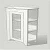 Pine Cabinet with Door and Shelves 24" W x 12.5" D x 46" H (Solid Cottage White) view 4