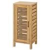 Linon Bracken Sturdy Solid Bamboo Cabinet with a Door and 3 Shelves in Natural view 1