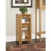 Linon Bracken Sturdy Solid Bamboo Cabinet with a Door and 3 Shelves in Natural view 2
