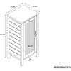 Linon Bracken Sturdy Solid Bamboo Cabinet with a Door and 3 Shelves in Natural view 3