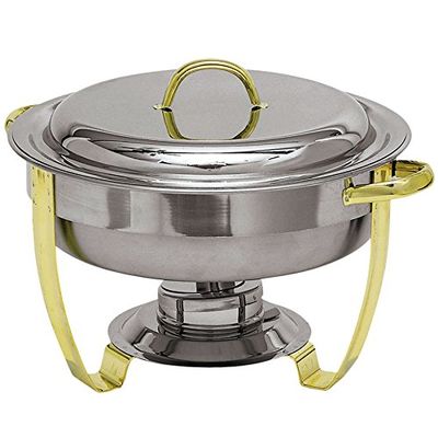 Table Top King 609530 4 Qt. Nina Stainless Steel Round Chafer