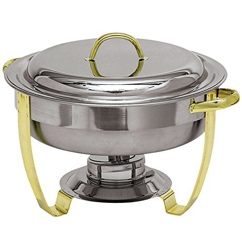 Table Top King 609530 4 Qt. Nina Stainless Steel Round Chafer