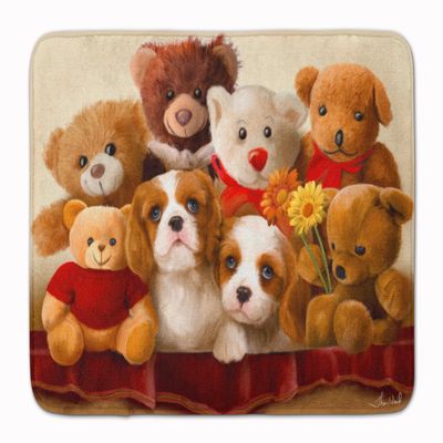 Caroline's Treasures PTW2050RUG Cavalier Spaniel Friends Forever Machine Washable Memory Foam Mat, Bathroom Rug, Non-Slip Bath Mat, Durable Thick Washable Rugs for Kitchen, Bathroom Quick Dry, Decorat