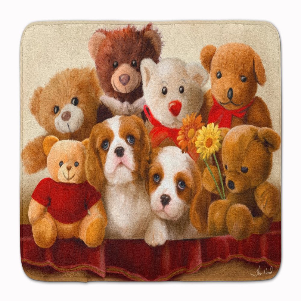 Caroline's Treasures PTW2050RUG Cavalier Spaniel Friends Forever Machine Washable Memory Foam Mat, Bathroom Rug, Non-Slip Bath Mat, Durable Thick Washable Rugs for Kitchen, Bathroom Quick Dry, Decorat