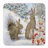 Caroline's Treasures ASA2181RUG Winter Rabbits Machine Washable Memory Foam Mat, Bathroom Rug, Non-Slip Bath Mat, Durable Thick Washable Rugs for Kitchen, Bathroom Quick Dry, Decorative Artwork, view 1