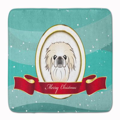 Caroline's Treasures BB1531RUG Pekingese Merry Christmas Machine Washable Memory Foam Mat, Bathroom Rug, Non-Slip Bath Mat, Durable Thick Washable Rugs for Kitchen, Bathroom Quick Dry, Decorative Artw