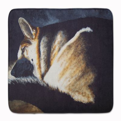 Caroline's Treasures AMB1042RUG Day Dreamer German Shepherd Machine Washable Memory Foam Mat, Bathroom Rug, Non-Slip Bath Mat, Durable Thick Washable Rugs for Kitchen, Bathroom Quick Dry, Decorative A