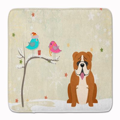 Caroline's Treasures BB2592RUG Between Friends English Bulldog - Red and White Machine Washable Memory Foam Mat, Bathroom Rug, Non-Slip Bath Mat, Durable Thick Washable Rugs for Kit