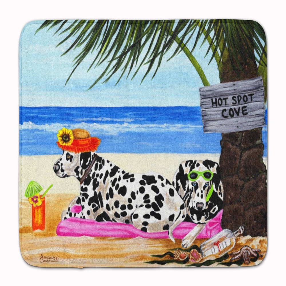 Caroline's Treasures AMB1342RUG Hot Spot Cove Beach Dalmatian Floor Mat, 19" x 27", Multicolor