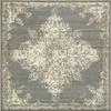 Unique Loom Tuareg Collection Vintage Distressed Traditional Center Medallion Area Rug (8' 0 x 8' 0 Square, Gray/ Beige) view 1