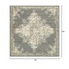 Unique Loom Tuareg Collection Vintage Distressed Traditional Center Medallion Area Rug (8' 0 x 8' 0 Square, Gray/ Beige) view 2