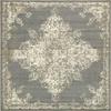Unique Loom Tuareg Collection Vintage Distressed Traditional Center Medallion Area Rug (8' 0 x 8' 0 Square, Gray/ Beige) view 3