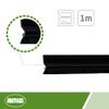 Amig - Draught excluder for Entrance or Passage Doors - Adhesive Draught excluder - Hair Brush - Plastic Sheet Between The Squeegee - 1 m - Black - Aluminium view 2
