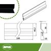 Amig - Draught excluder for Entrance or Passage Doors - Adhesive Draught excluder - Hair Brush - Plastic Sheet Between The Squeegee - 1 m - Black - Aluminium view 4