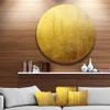 Designart Gold Texture Wallpaper Abstract Digital Round Wall Art-Disc of 11 inch, 11'' H x 11'' W x 1'' D 1P view 2
