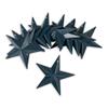 Factory Direct Craft Pack of 12 Painted Navy Blue Metal Dimensional Barn Stars with Holes - Mini Stars for Crafts and Decorations (Size-3-1/2 Inches Dia) view 1