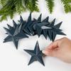 Factory Direct Craft Pack of 12 Painted Navy Blue Metal Dimensional Barn Stars with Holes - Mini Stars for Crafts and Decorations (Size-3-1/2 Inches Dia) view 4
