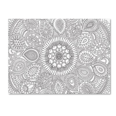 Trademark Fine Art Paisley Mandala by Hello Angel, 18x24-Inch