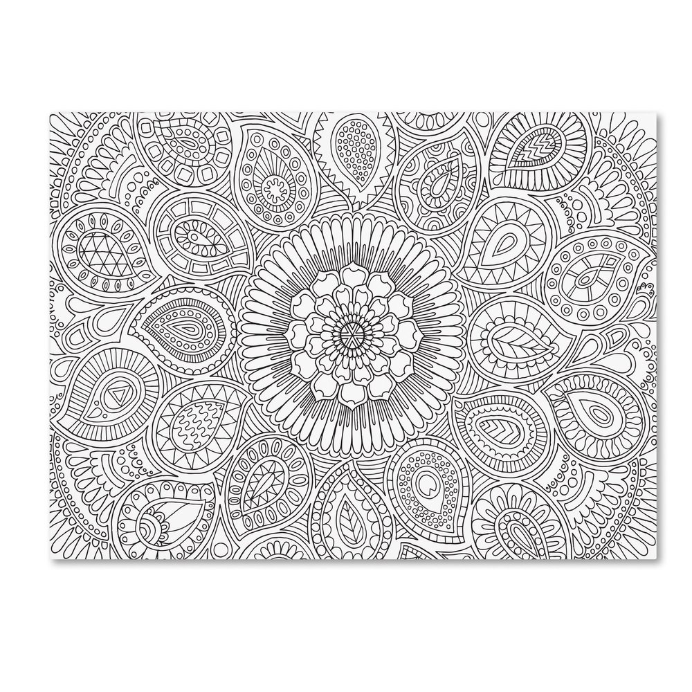 Trademark Fine Art Paisley Mandala by Hello Angel, 18x24-Inch