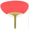 Quasimoon PaperLanternStore.com 9 Inch Red Chinese Paddle Hand Fan for Weddings (10 Packs) view 2