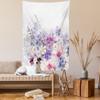Ambesonne Lavender Tapestry, Pastel Cornflowers Bridal Classic Design Gentle Floral Print Wedding Design, Wall Hanging for Bedroom Living Room Dorm Decor, 60" X 80", Violet Pink view 2