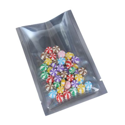 100PCS Clear/Silver/Silver Mylar Open Top Bags 9x13cm (3.5x5.1")