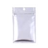 100PCS Matte Clear/Orange/Silver Metallic Mylar Foil Flat Zip Top Bags 12x20cm (4.7x7.8") view 2