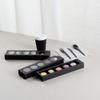Restaurantware Valentino 12 Inch Macaron Boxes 100 Macaron Packaging - Holds 5 Macarons With Lids Black Paper Macaron Gift Boxes Separate Compartments For Gifts and Parties view 3