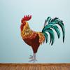 Rooster Wall Decals Stickers UScolor001, Yellow w/Red Orange Blue Grey Brown Black, 60 Inches view 1